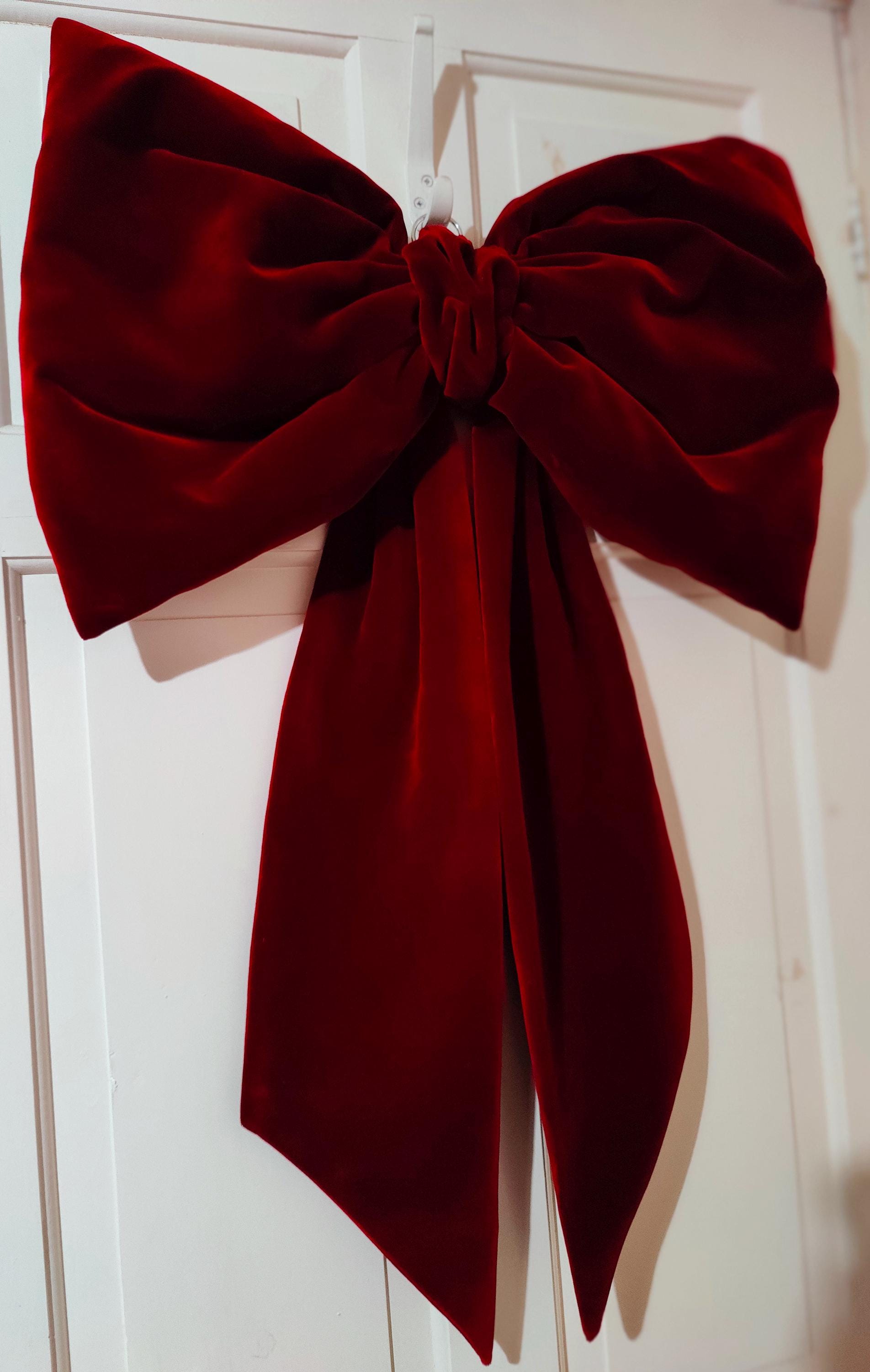 Large Velvet Bow Burgundy - Etsy Canada