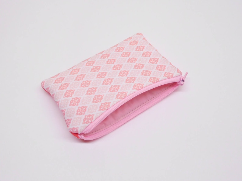 horses zipper pouch red change purse gift for horse lover pink coin purse with horses pink red card holder small red wallet with horses