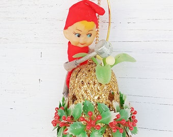 Vintage Christmas Elf Wind Chime