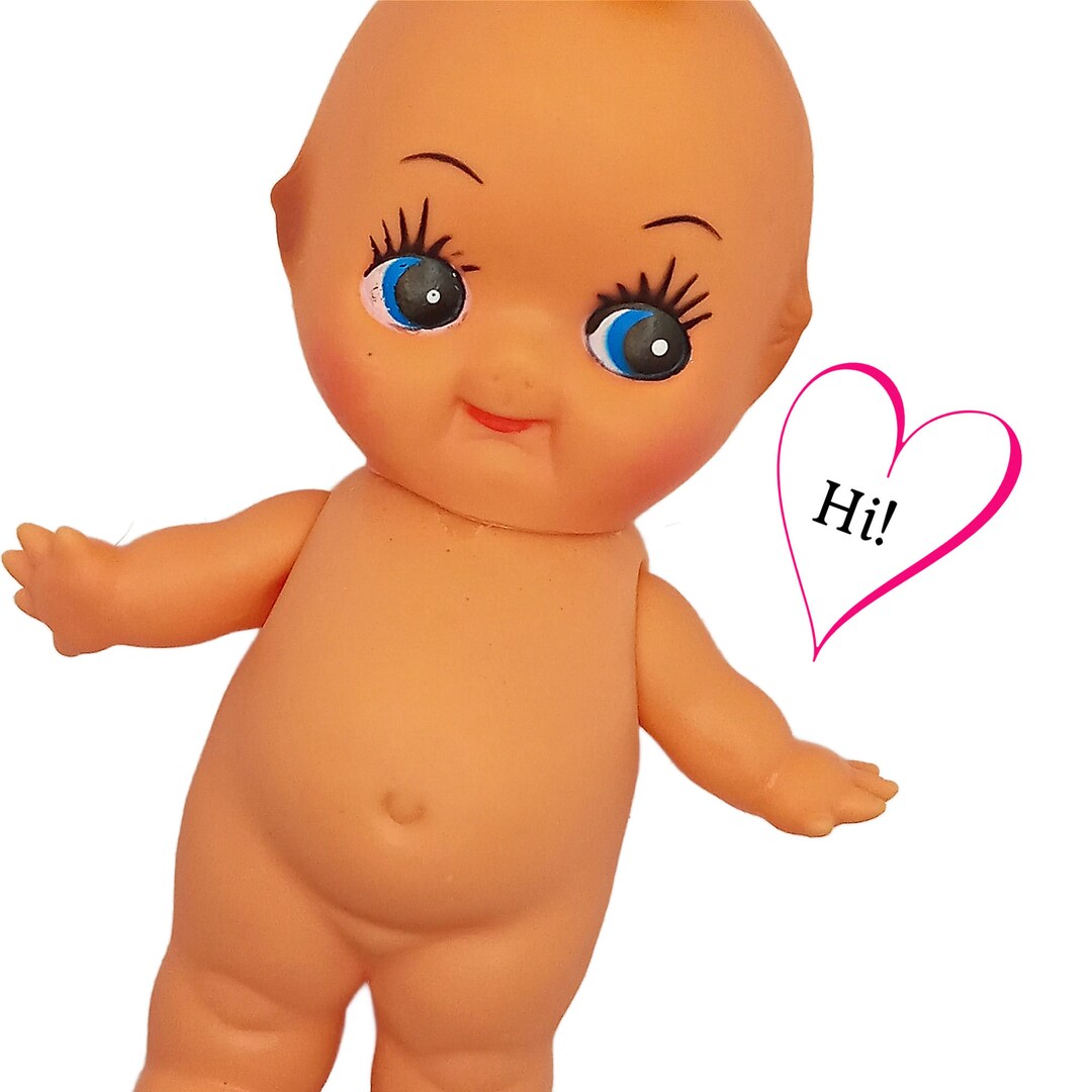 1 VINTAGE KEWPIE DOLL, Soft Plastic Kewpie Doll, 5.5 Kewpie, Cherub