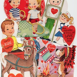 Craft Lot of Vintage Valentine&#39;s, Valentine Ephemera Lot 9
