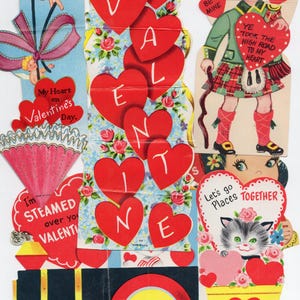 Craft Lot of Vintage Valentine&#39;s, Valentine Ephemera Lot 4