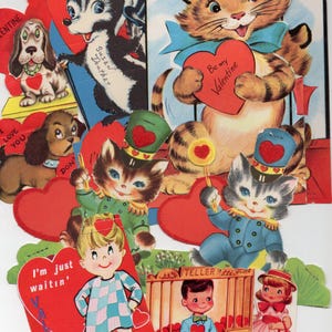 Craft Lot of Vintage Valentine&#39;s, Valentine Ephemera Lot 1