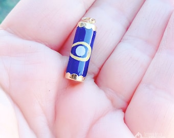 14k, 585 Enamel Evil Eye Pendant Charm