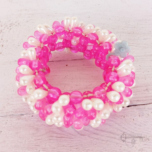 Hot Pink Pearl Stretch Bracelet, HONG KONG