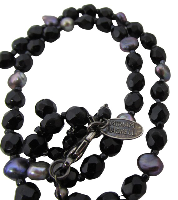 MIRIAM HASKELL Gorgeous Purple Tone Baroque Pearl… - image 5