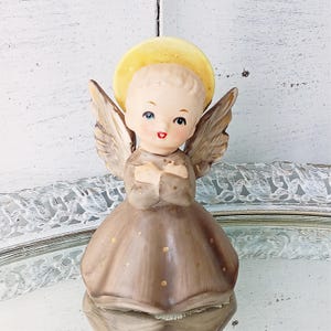 Kitsch NAPCO Christmas Angel with Crossed Hands , Mid Century Christmas Decor