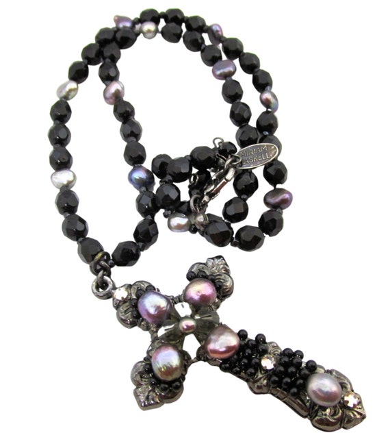 MIRIAM HASKELL Gorgeous Purple Tone Baroque Pearl… - image 4