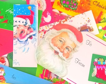 Vintage Classic Lot of Christmas Tags, Set of 10