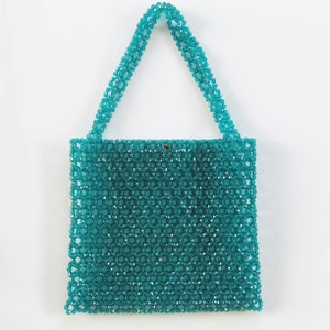 Totally Teal Beaded Tote Bag