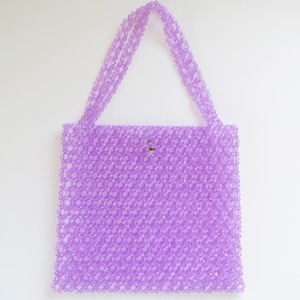 Purple Amethyst Beaded Tote Bag