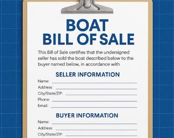 Alabama-Boots-Brief des Verkaufs | Druckbare und bearbeitbare PDF-Vorlage | Boot Schiff Verkaufsform | Sofortiger Download von BuildSmartCo