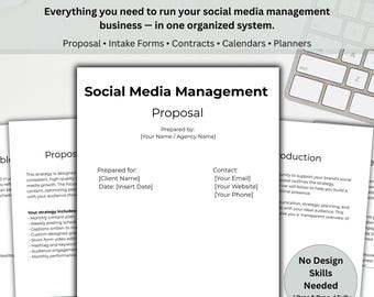 Sistema de Gestão de Mídias Sociais | Modelo Canva para Cadastro de Clientes (20 Páginas)