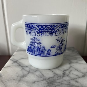 blue fire king coffee cups SOLD