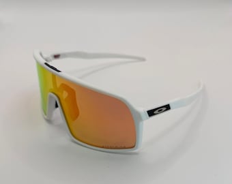 O Sutro Prizm indrium Red lenses White   frame W/ silver logo  sunglasses