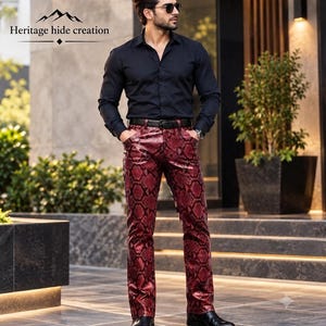 Real Python Leather Pants - Etsy