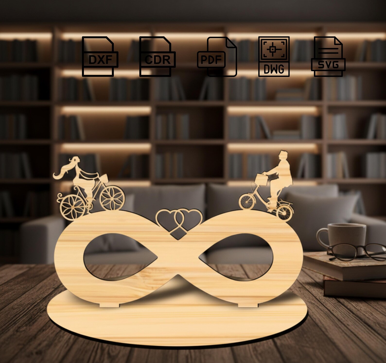 Infinity Love Design Laser Cut File : DXF CDR PDF Dwg Svg Files ...