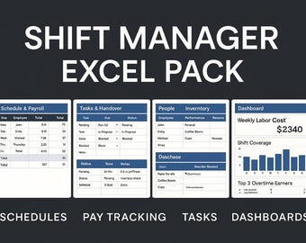 Employee Timesheet Excel Template | Auto Hours, Overtime, Payroll
