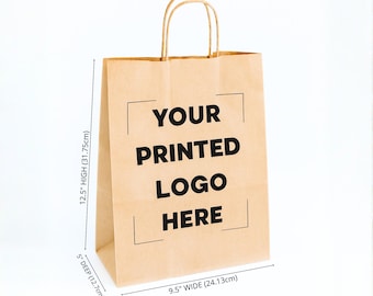 Custom Logo Paper Bags, Personalized Shopping Bags with Handles