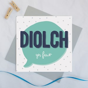 Cartão de agradecimento galês / Cerdyn Diolch yn fawr Cymraeg