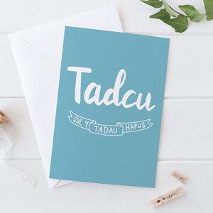 TADCU Sul y Tadau Hapus - Tarjeta del día del padre galés - Cardiau Cymraeg Sul y Tadau - Draenog