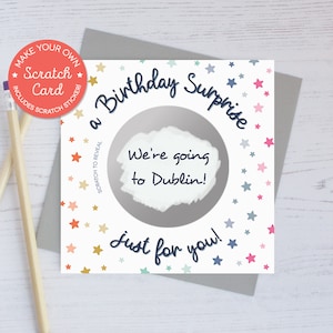 Scratch card for birthday 'A birthday surprise just for you' surprise gift card Birthday card Gift card Scratch and reveal card image 1