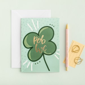 Carte porte-bonheur galloise / Cerdyn Pob Lwc Cymraeg