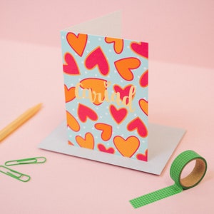 Cartão de amor galês - Cerdyn Cariad Cymraeg - cartão galês Santas Dwynwen