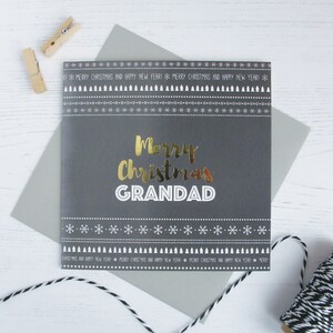 Frohe Weihnachten Opa Goldfolie Karte