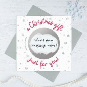 Gratta e vinci di Natale 'un regalo di Natale solo per te!' - carta regalo segreta Gratta e vinci e rivela la carta