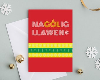 SO58 Welsh Christmas Card Nagôlig Llawen - Cerdyn Nadolig Cymraeg Spirit of 58