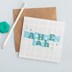 Welsh New Baby Card for Boy / Cerdyn Babi Newydd Bachgen Cymraeg - Brethyn Cymreig / Welsh tapestry - lliwiau'r enfys