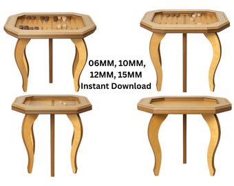 Wooden Backgammon Game Table Laser Cut CNC File
