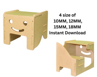 Kids Wooden Stool Laser Cut CNC File