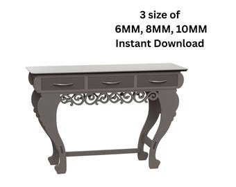 Wooden Console Table Laser Cut CNC File