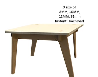 Laser Cut Wooden Table File SVG DXF