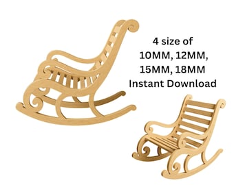 Rocking Chair Wood CNC SVG DXF File