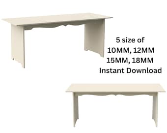 Laser Cut Wooden Console Table Vector Files Svg Dxf Ai Eps Cdr Instant Download