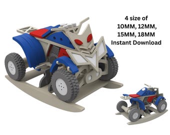 Robot ATV Laser Cut File 3D Wooden Toy CNC Design