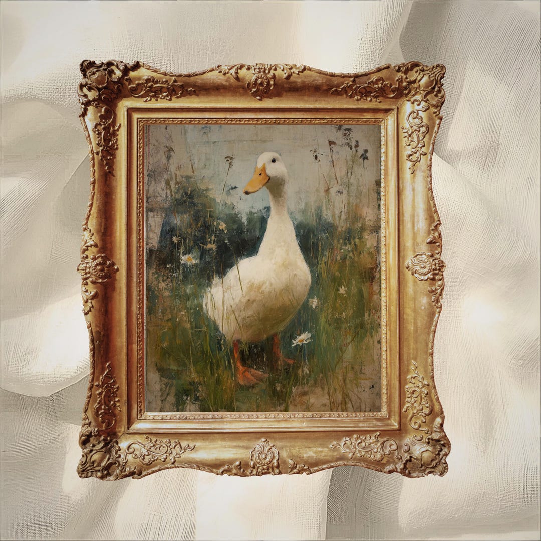 Rustic Farmhouse Duck Print: Rustic Vintage Wall Art (digital Download ...