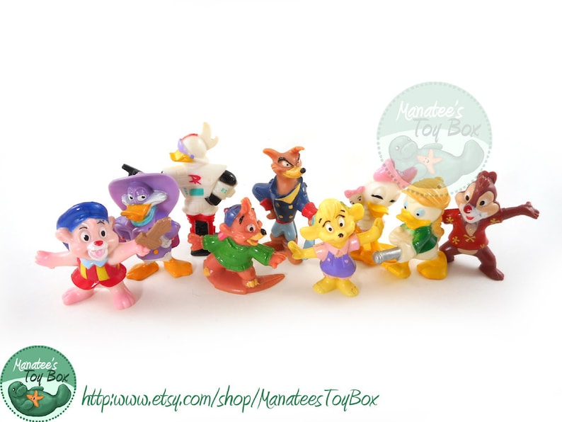 Disney Afternoon Toy Figure Set of Nine Toys from Kelloggs 90s