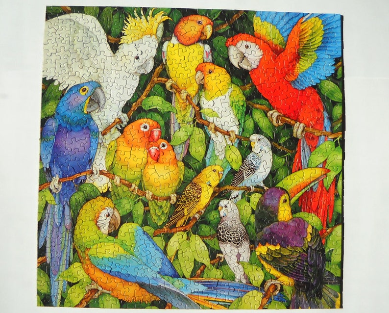 Vintage Springbok Puzzle Complete Jungle Birds Etsy