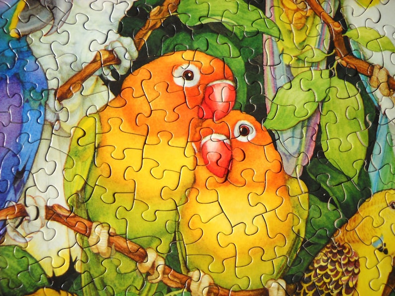Vintage Springbok Puzzle Complete Jungle Birds Etsy