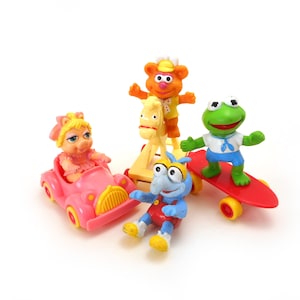 80s Muppet Babies Kermit Piggy Fozzie and Gonzo 1980s Toys Complete Set