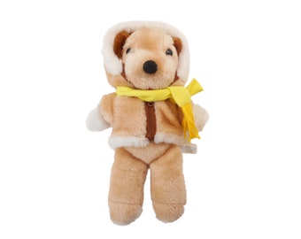 Plush Dog with Zip Jacket by Interpur 1980s Toy