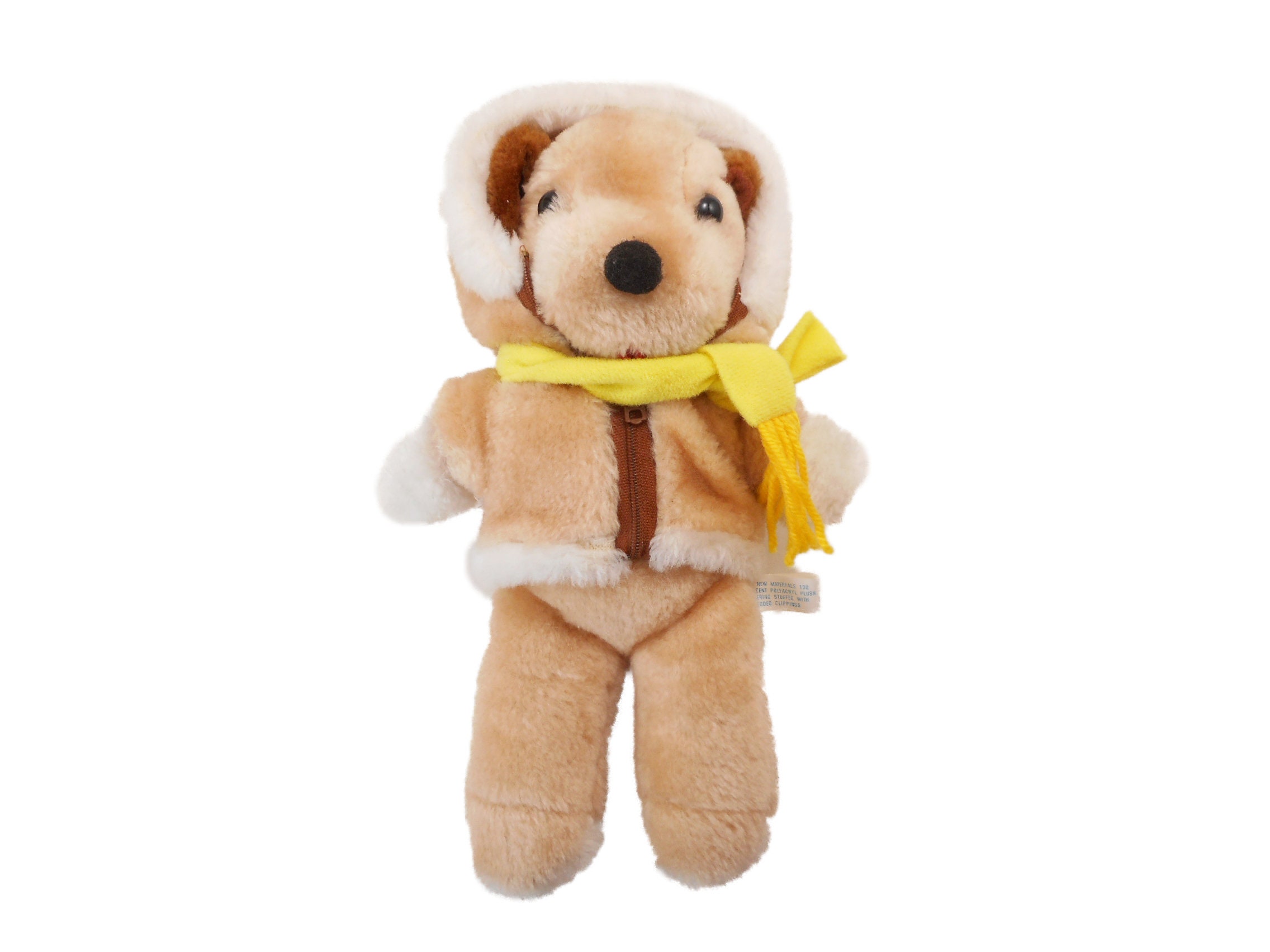 Plush Dog With Zip Jacket by Interpur 1980s Toy 