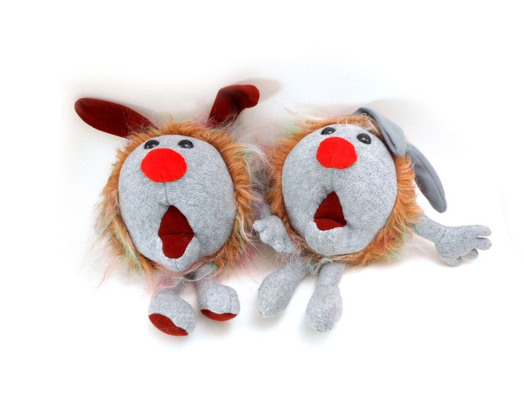 Big Comfy Couch Dust Bunnies Fuzzy and Wuzzy Plush Toys 1995 Etsy