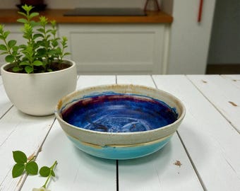 Large Blue Ceramic Bowl