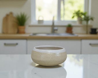 Modern Natural and White Bowl