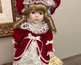 Vintage La Collection Artisan “Tonia” Porcelain Doll | Limited Edition 286/500 | Original Box & Receipt | 1989